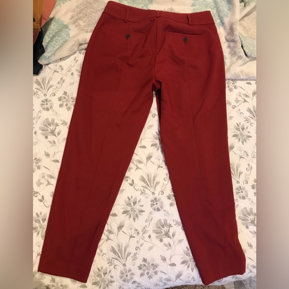 Ann Taylor Loft red cropped ankle work pant. These are gorgeous in EUC, size 6. - Picture 1 of 3